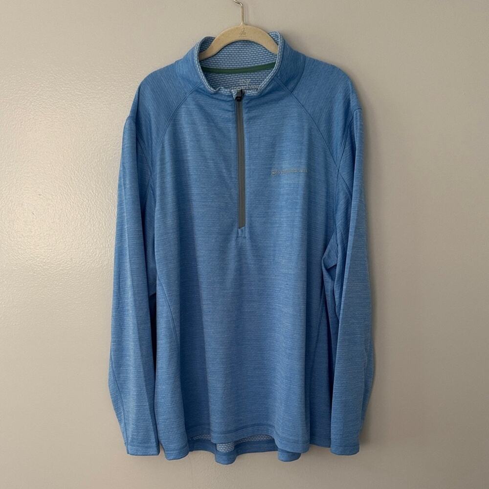 Vineyard Vines Men's 1/4 Zip Shirt Vacation Travel Airplane Shirt Size 2XL.